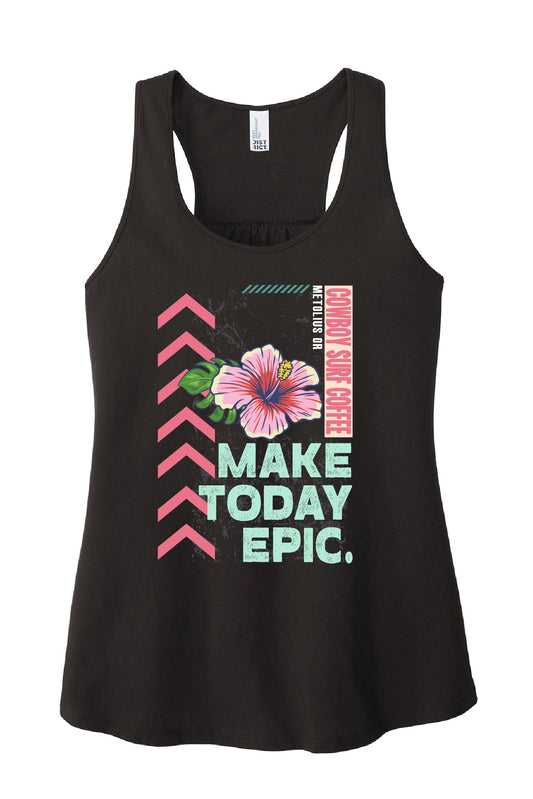 Cowboy Surf Coffee Chevron Women's Tank Top