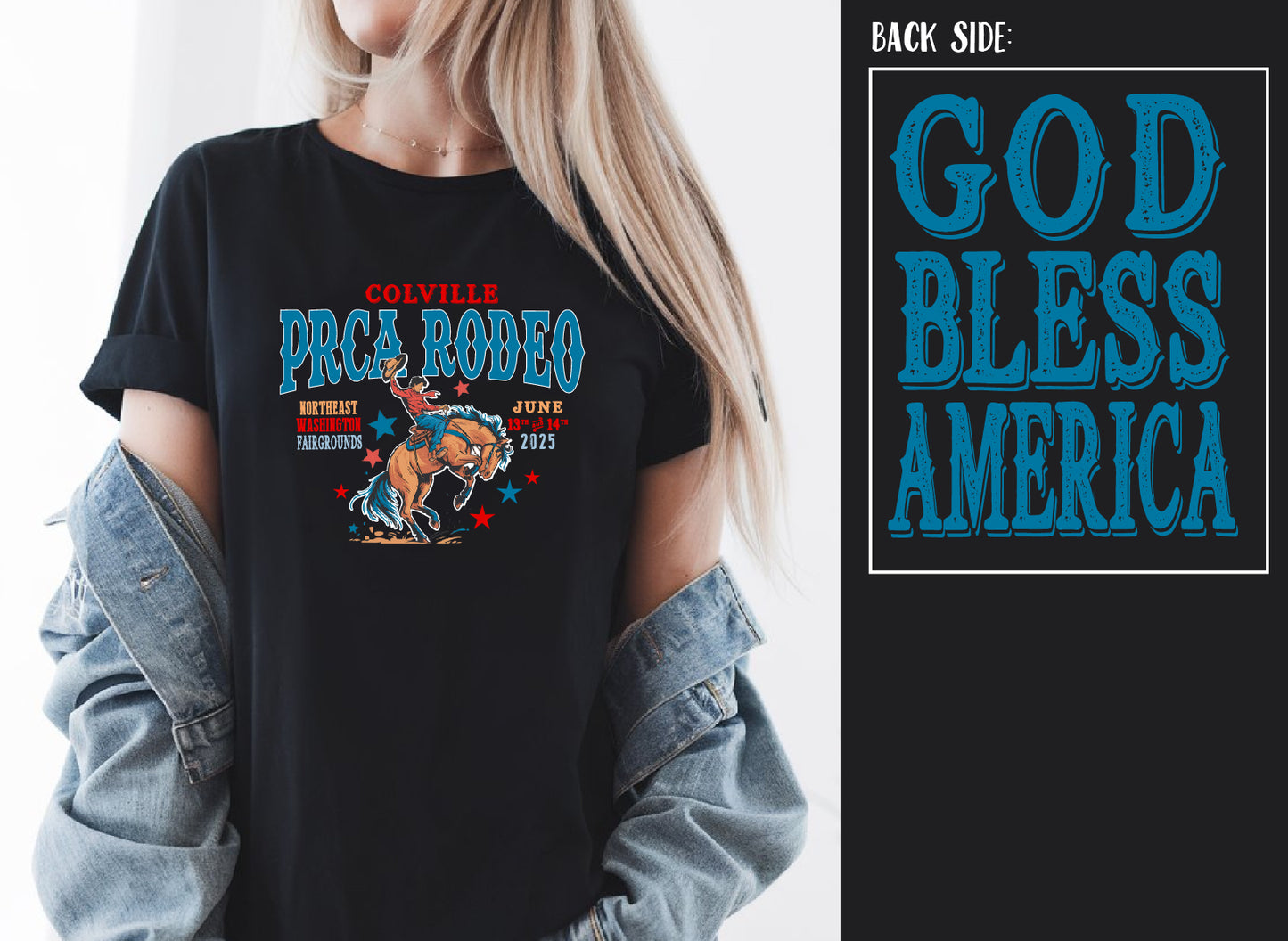 Colville Rodeo Bella+Canvas T-Shirt Black