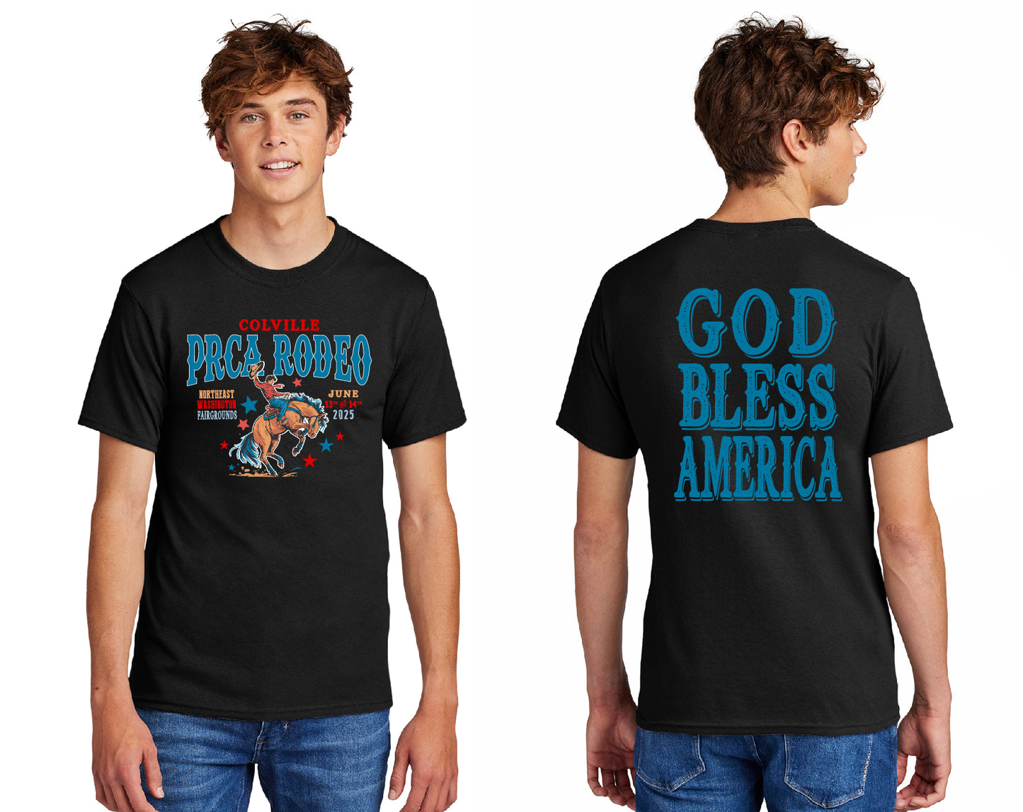 Colville Rodeo Youth or Adult T-Shirt Black