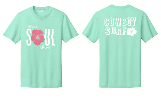 Cowboy Surf Coffee Soul Adult T-shirts