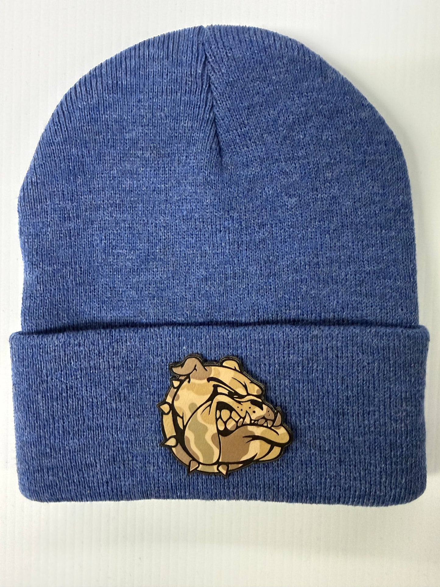 Heather Blue Bulldog Beanie