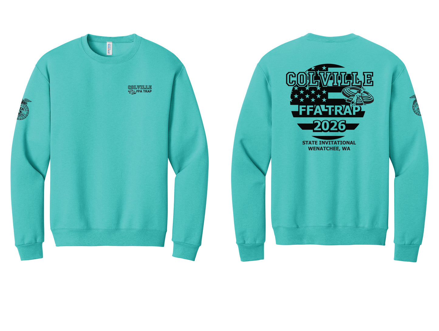 Teal FFA State Trap Crewneck