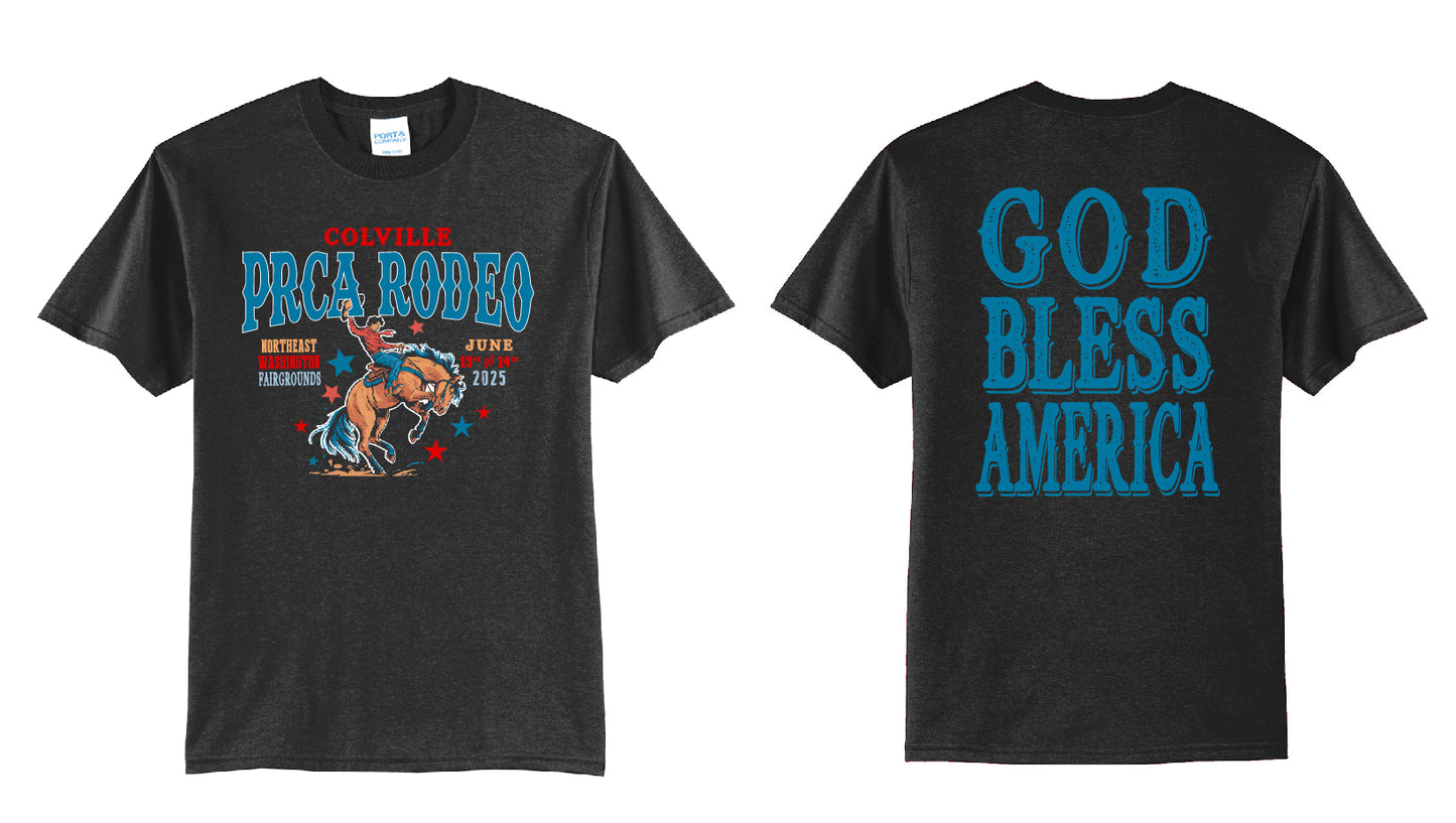 Colville Rodeo Youth or Adult T-Shirt Black