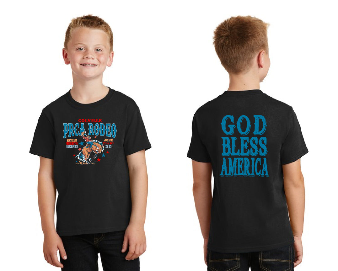 Colville Rodeo Youth or Adult T-Shirt Black