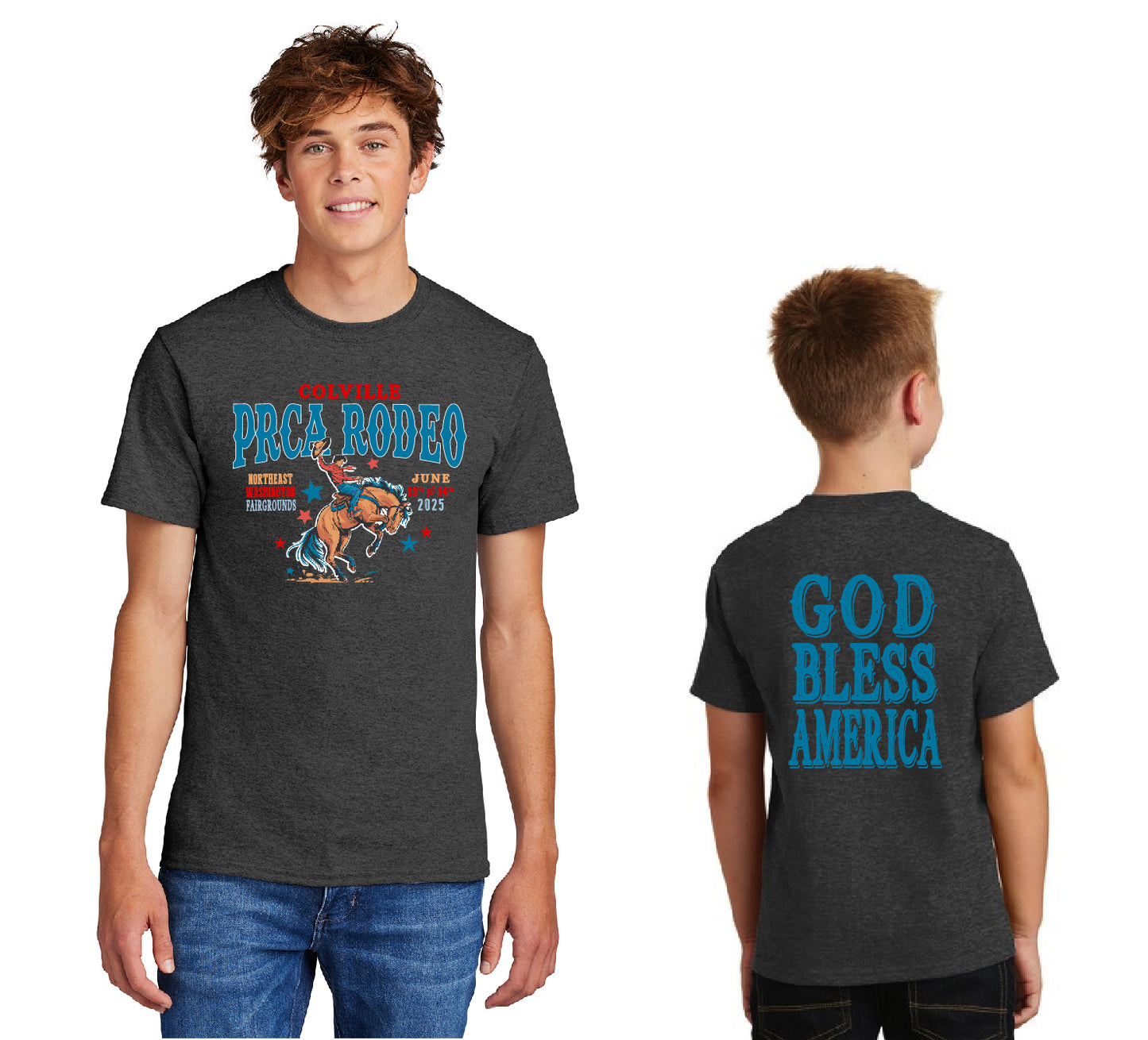 Colville Rodeo Youth or Adult T-Shirt Dark Heather