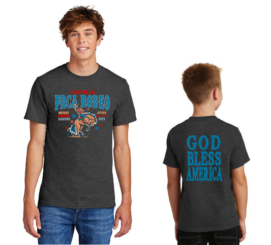 Colville Rodeo Youth or Adult T-Shirt Dark Heather