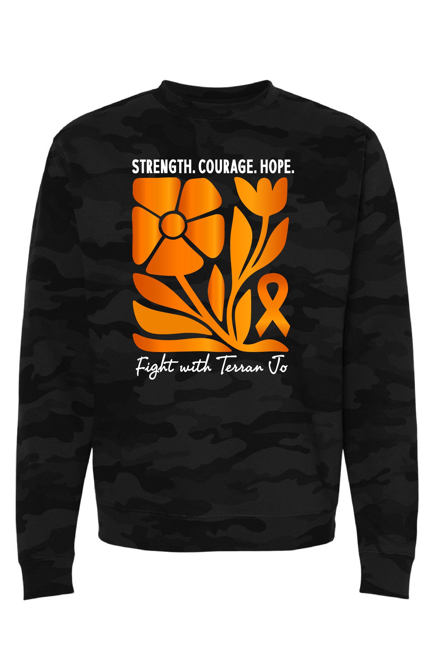 Fight With Terran Floral Camo Crewneck