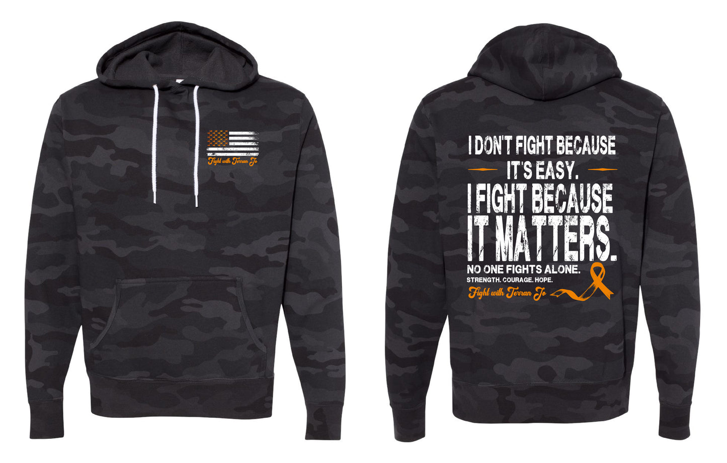 Fight With Terran Flag Camo Hoodie