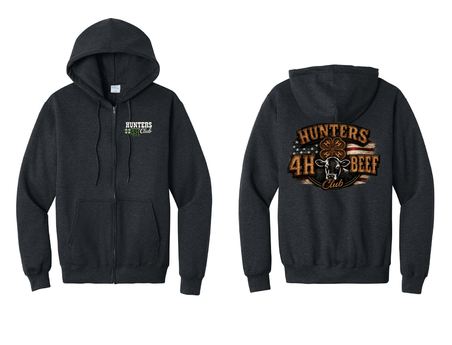 Hunters 4H Beef Zip-Up Sweatshirt