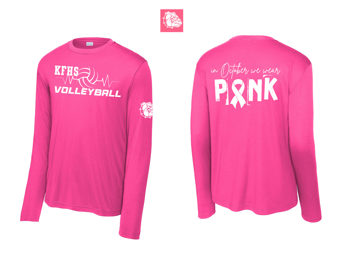 KF Volleyball Pink Out Performance Long Sleeve