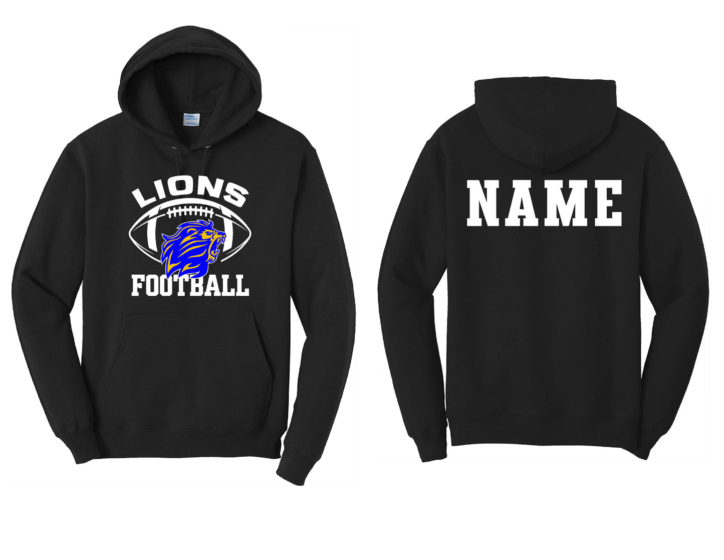 Lions Football Hoodie PERSONALIZED
