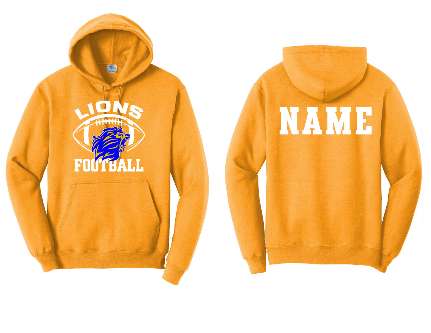 Lions Football Hoodie PERSONALIZED