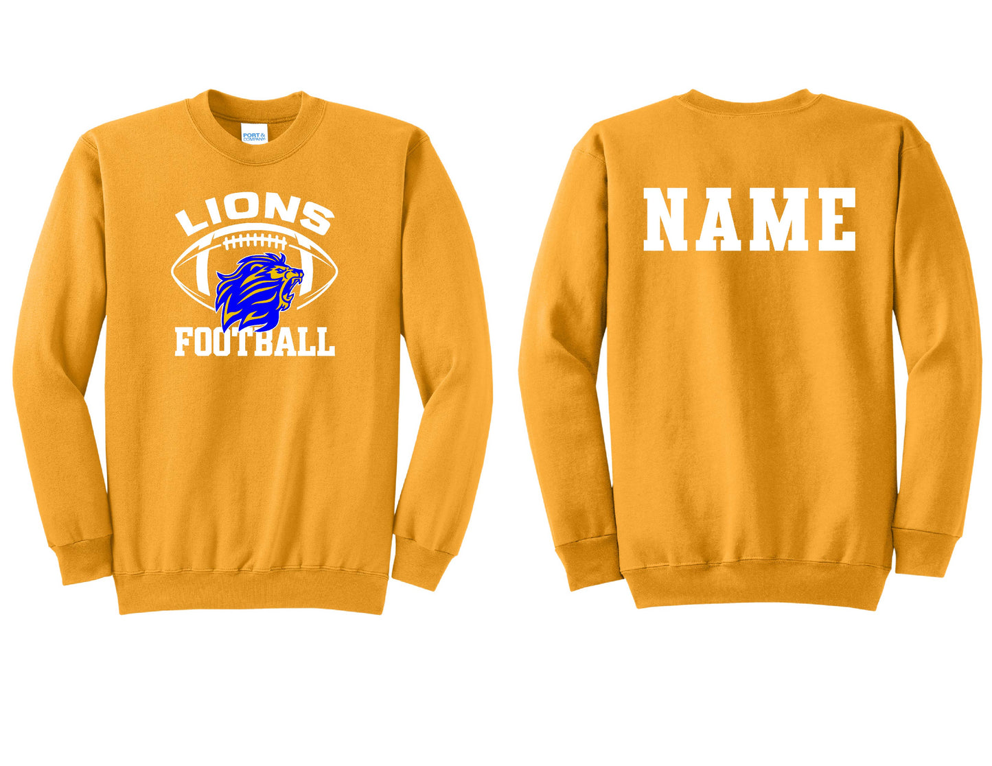Lions Football Crewneck PERSONALIZED