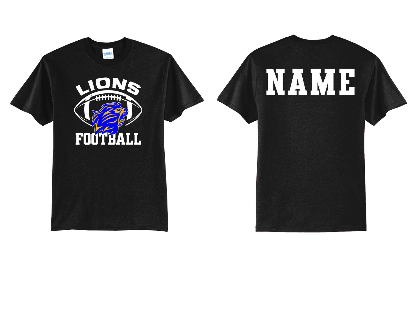 Lions Football T-Shirt PERSONALIZED