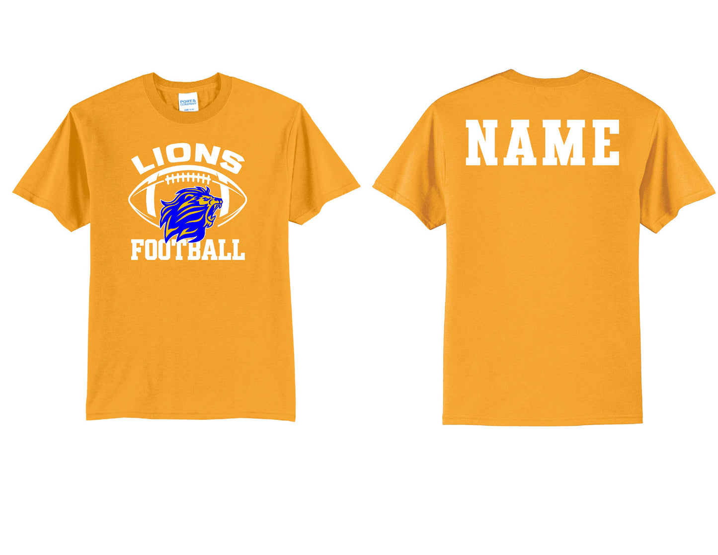 Lions Football T-Shirt PERSONALIZED