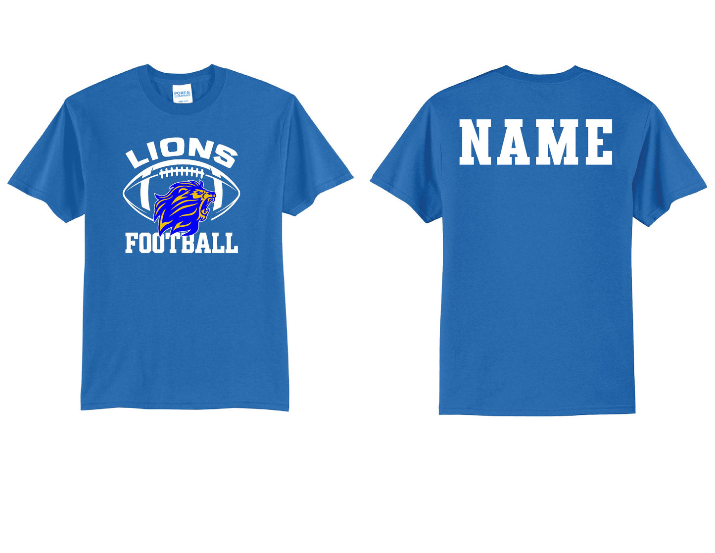 Lions Football T-Shirt PERSONALIZED
