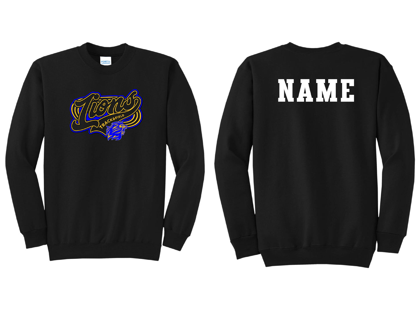 Lions Track & Field Crewneck PERSONALIZED