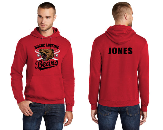 Bears Baseball Bats PERSONALIZED Adult Hoodie