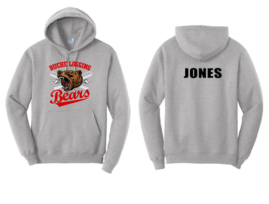 Bears Baseball Bats PERSONALIZED Youth Hoodie