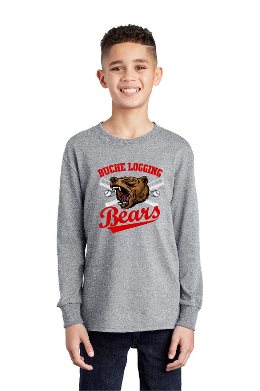 Bears Baseball Bats Youth Long Sleeve