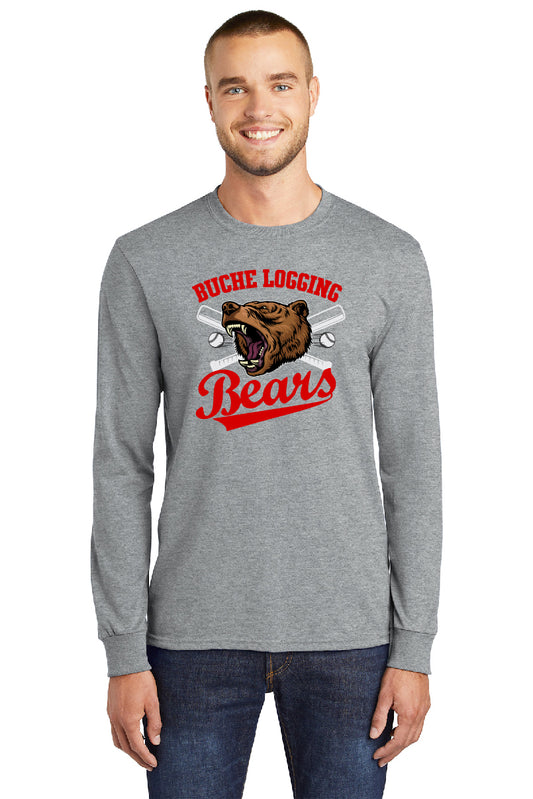 Bears Baseball Bats Adult Long Sleeve