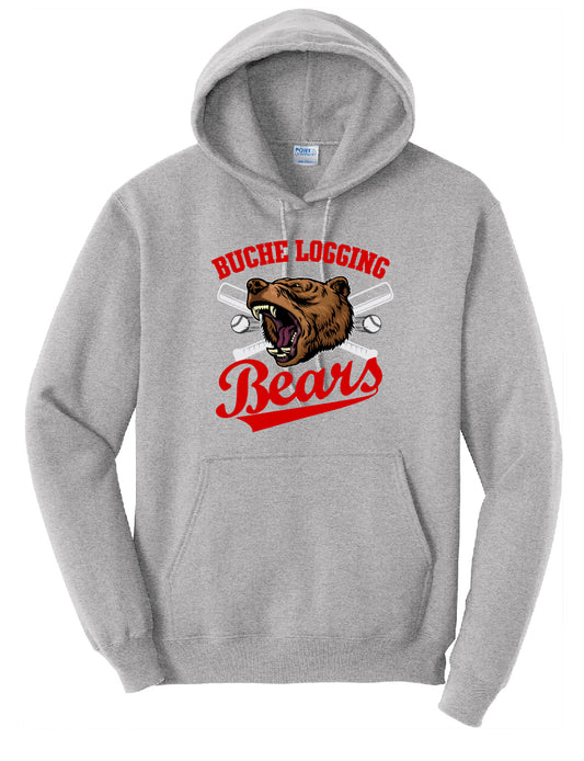 Bears Baseball Bats Adult Hoodie