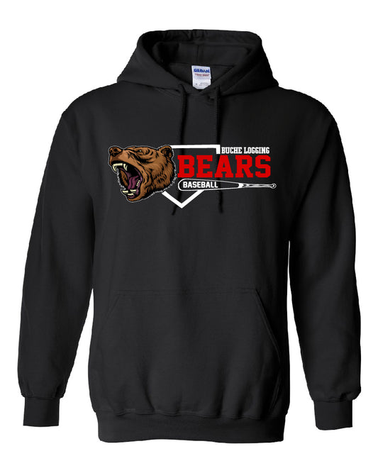 Bears Baseball Diamond Adult Hoodie