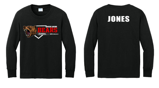 Bears Baseball Diamond PERSONALIZED Adult Long Sleeve