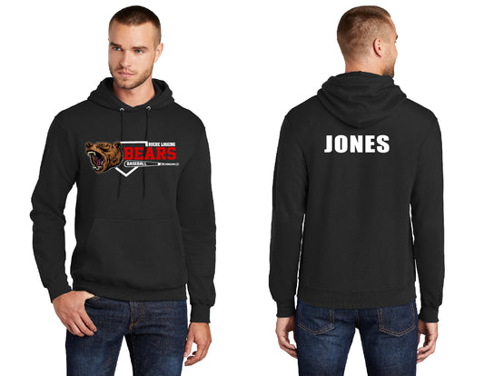 Bears Baseball Diamond PERSONALIZED Adult Hoodie