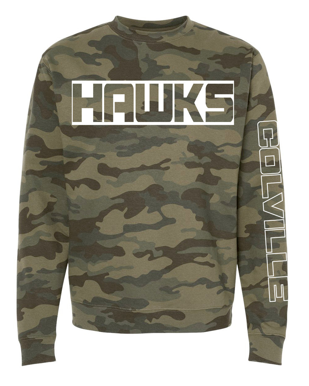Forest Camo Hawks Crew