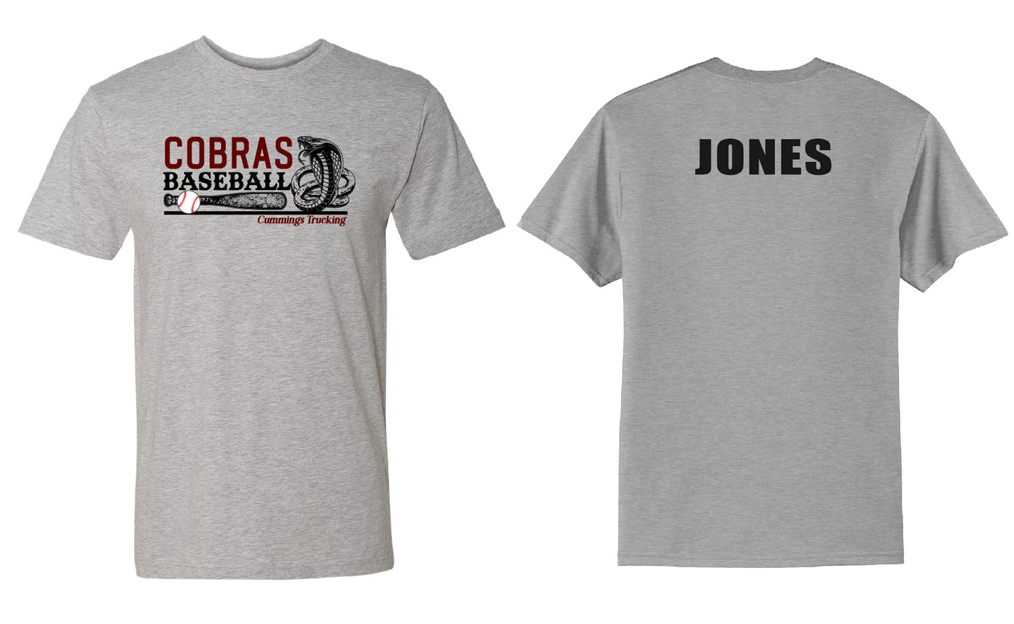 Cobras Baseball PERSONALIZED Youth or Adult T-Shirt