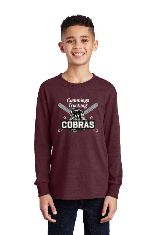 Cobras Baseball Bats Youth Long Sleeve