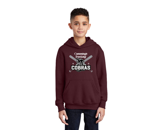 Cobras Baseball Bats Youth Hoodie