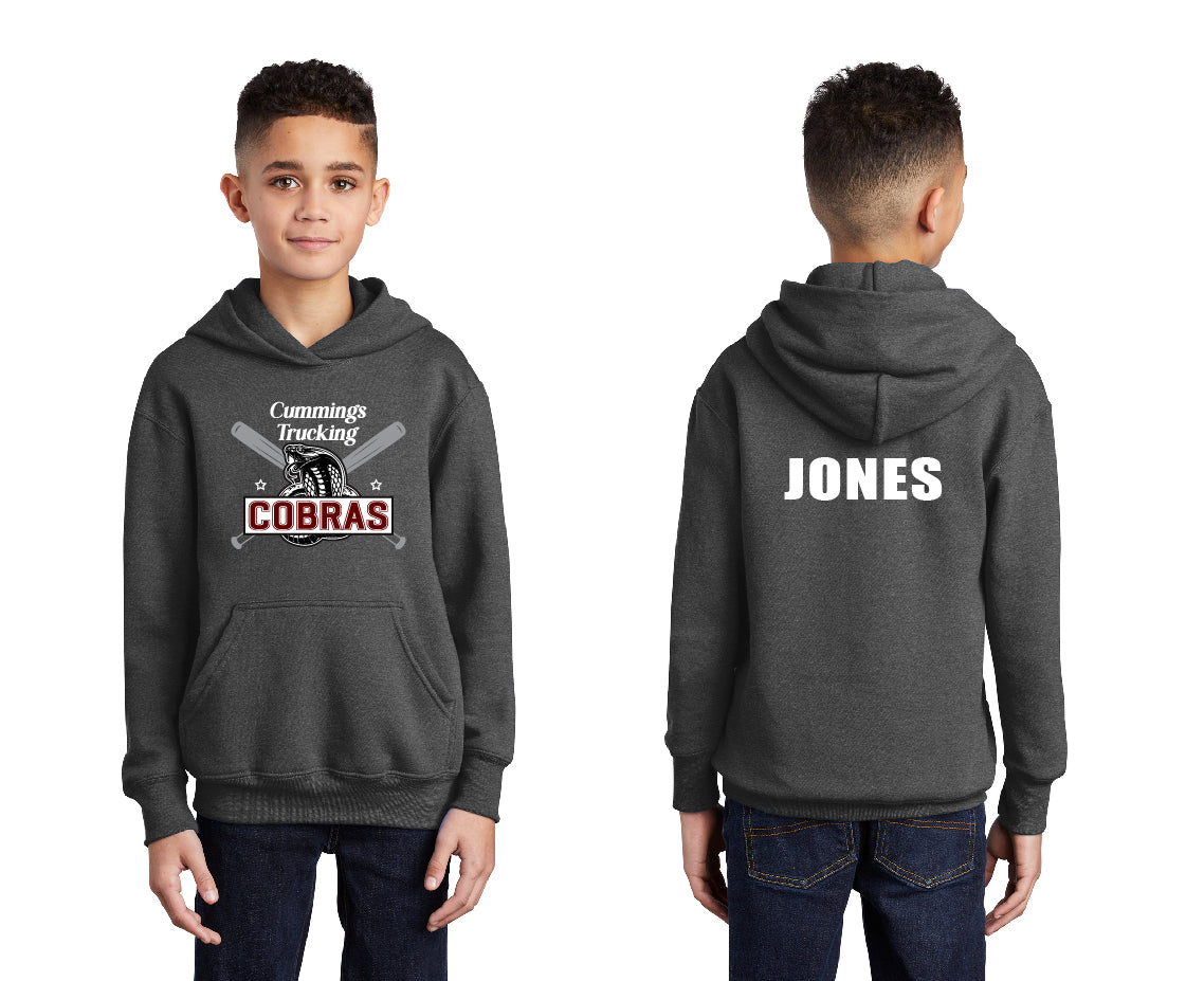 Cobras Baseball Bats PERSONALIZED Youth Hoodie