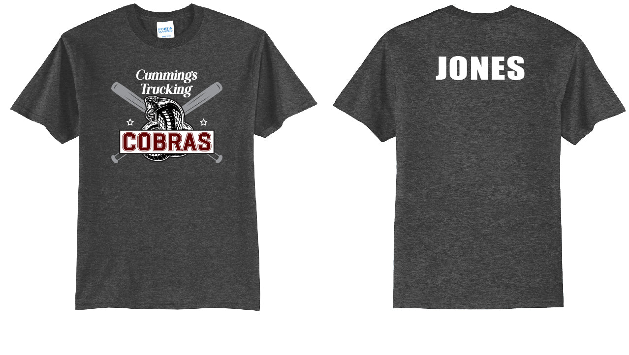 Cobras Baseball Bats PERSONALIZED Youth or Adult T-Shirt