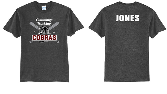 Cobras Baseball Bats PERSONALIZED Youth or Adult T-Shirt