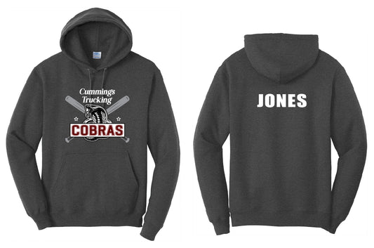 Cobras Baseball Bats PERSONALIZED Adult Hoodie