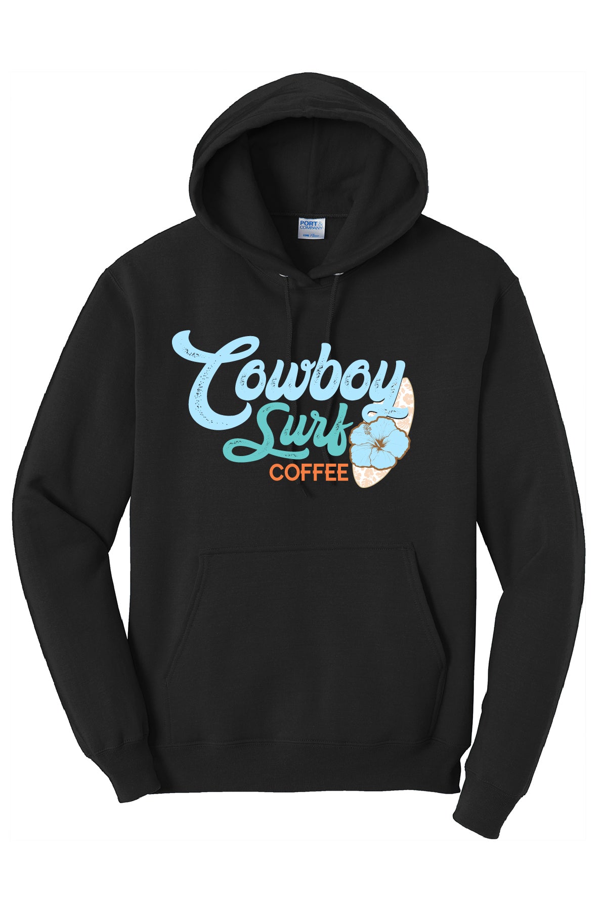 Cowboy Surf Coffee Blue Logo Youth or Adult Hoodie