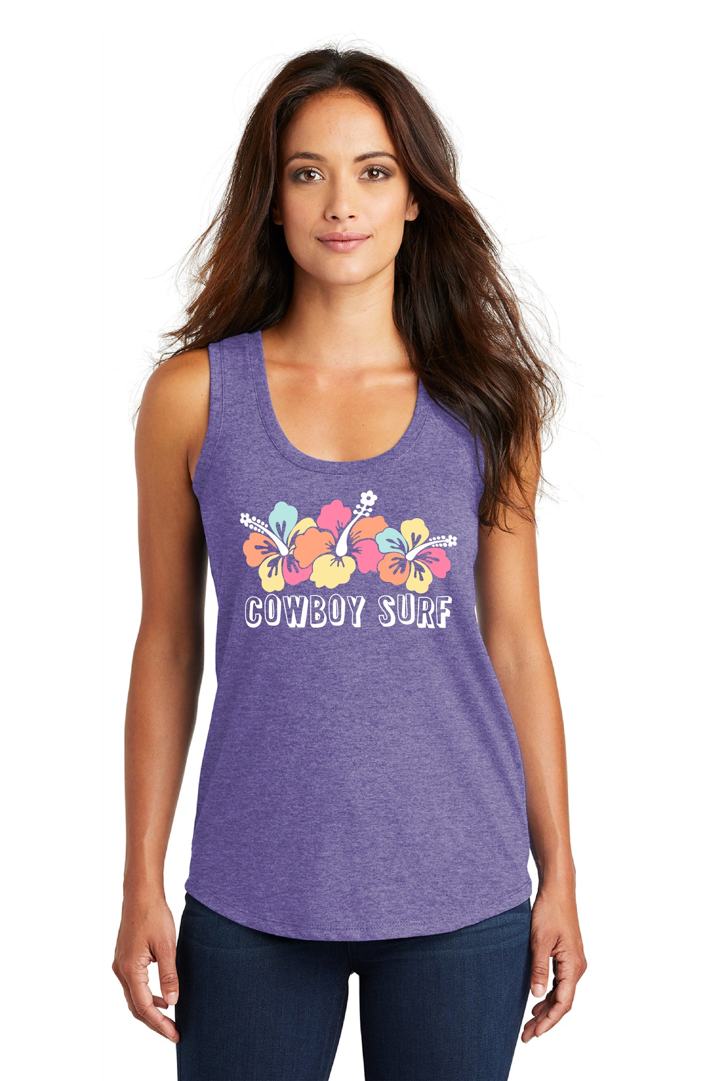 Cowboy Surf Flower Women's Tank Top