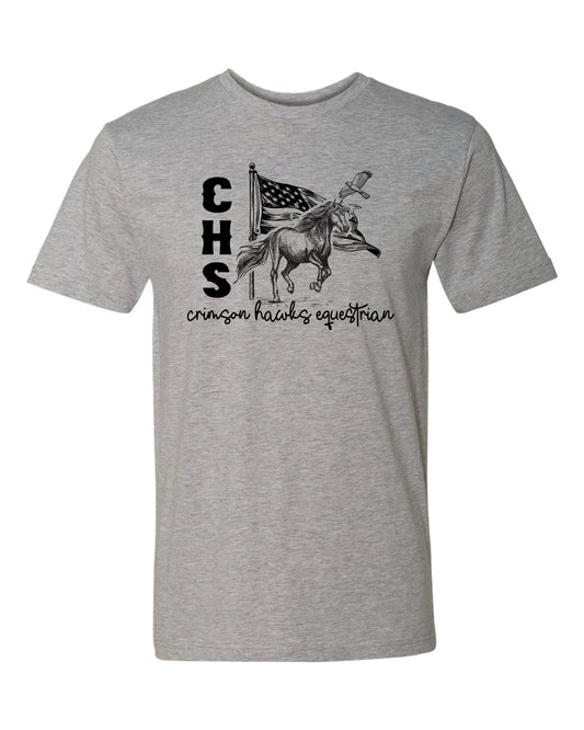 Crimson Hawk Equestrian T-Shirt