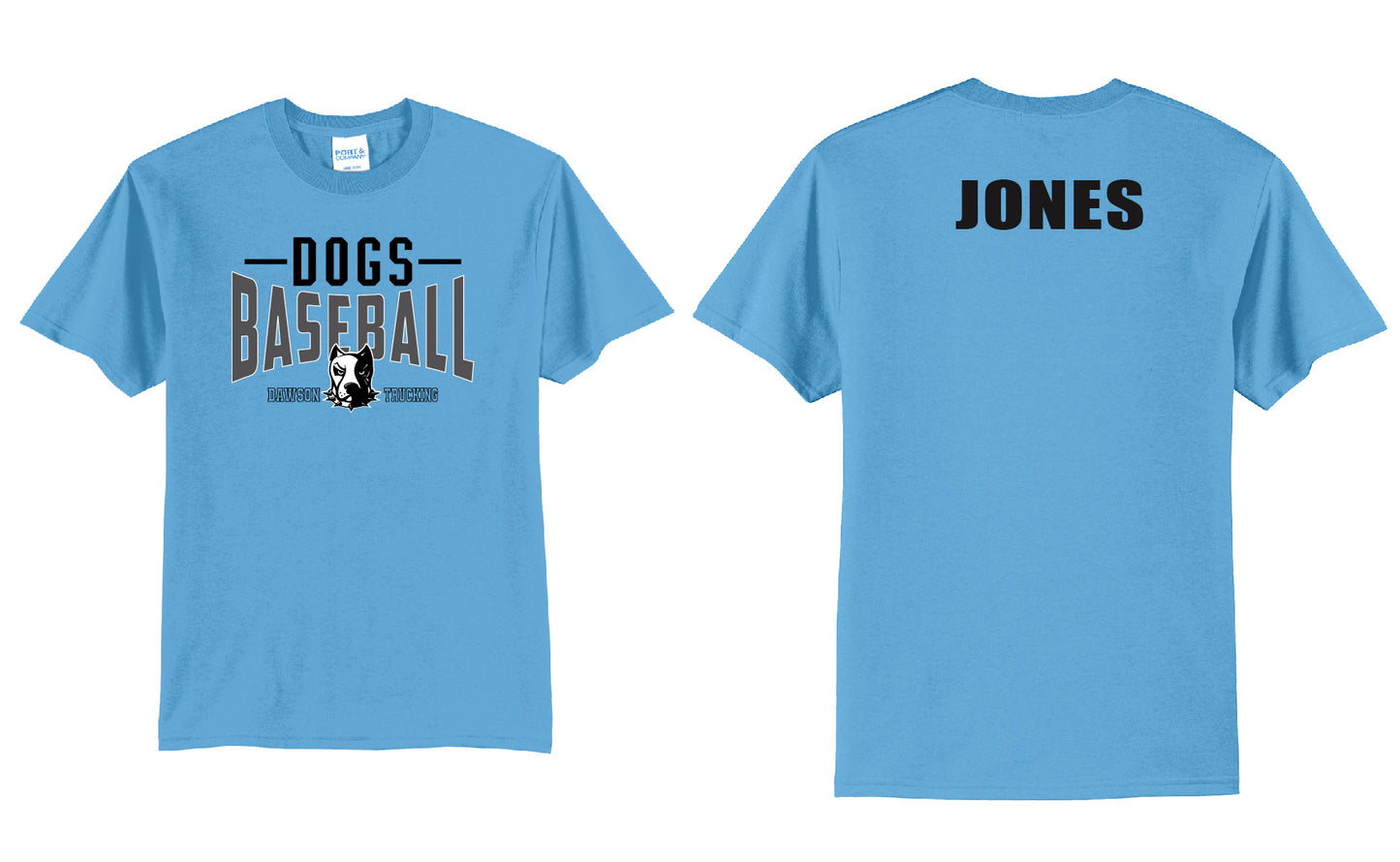 Dogs Baseball Stripes PERSONALIZED Youth or Adult T-Shirt