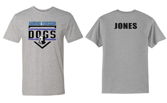 Dogs Baseball Seams PERSONALIZED Youth or Adult T-Shirt