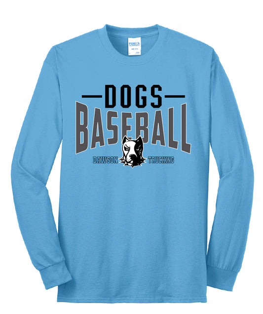 Dogs Baseball Stripe Adult Long Sleeve