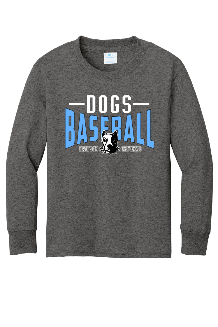 Dogs Baseball Stripe Adult Long Sleeve