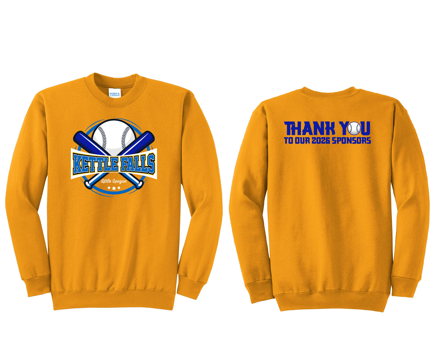 KF Little League Gold Crewneck