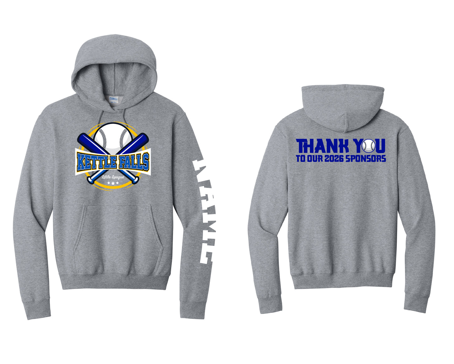 KF Little League Gray Hoodie