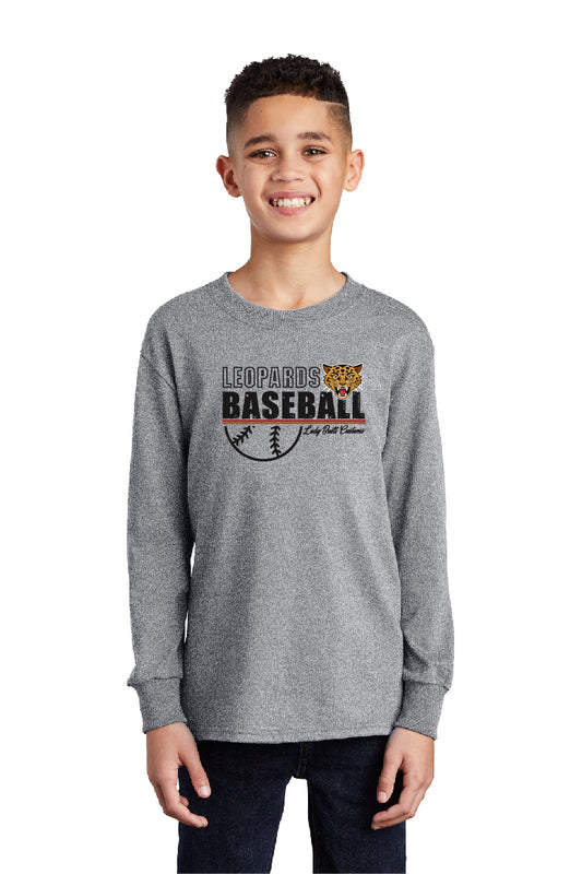 Leopards Baseball Stripe Youth Long Sleeve