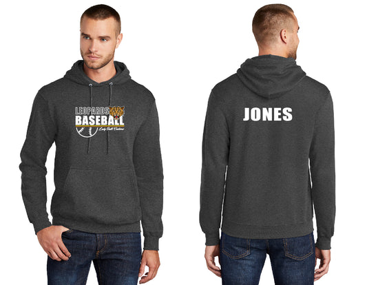 Leopards Baseball Stripe PERSONALIZED Adult Hoodie