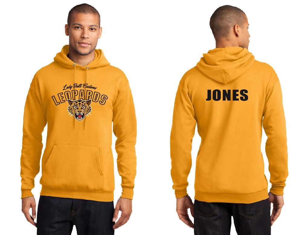Leopards Baseball PERSONALIZED Adult Hoodie