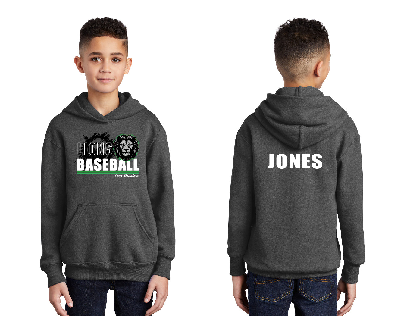 Lions Baseball PERSONALIZED Youth Hoodie